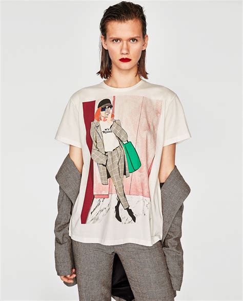 zara versace print|zara graphic t shirt.